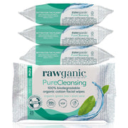 Rawganic Pure Cleansing Facial Wipes with green tea and aloe vera