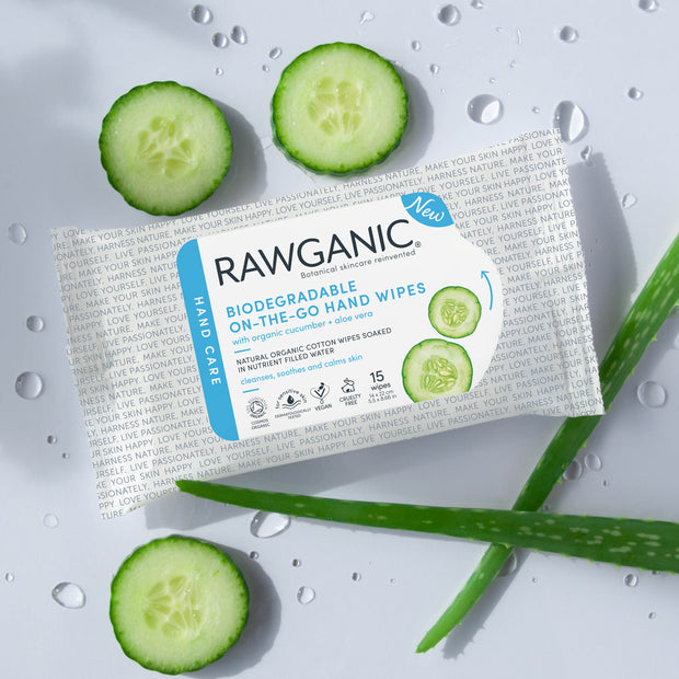 Our 100% biodegradable organic cotton wipes, soaked in water with cucumber and aloe vera extracts, will gently cleanse and care for your skin while on-the-go. Great  travel wipes, ideal when camping, hiking allowing you to keep your hands clean when no water or towels are available. 100% biodegradable and compostable wipes.
